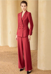 Wide Leg DoubleBreasted Pantsuit